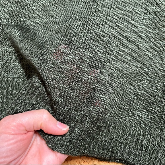 Torrid Olive Green Cold Shoulder Keyhole Short Sleeve Knit Sweater NWT Sz 3X - Picture 11 of 14